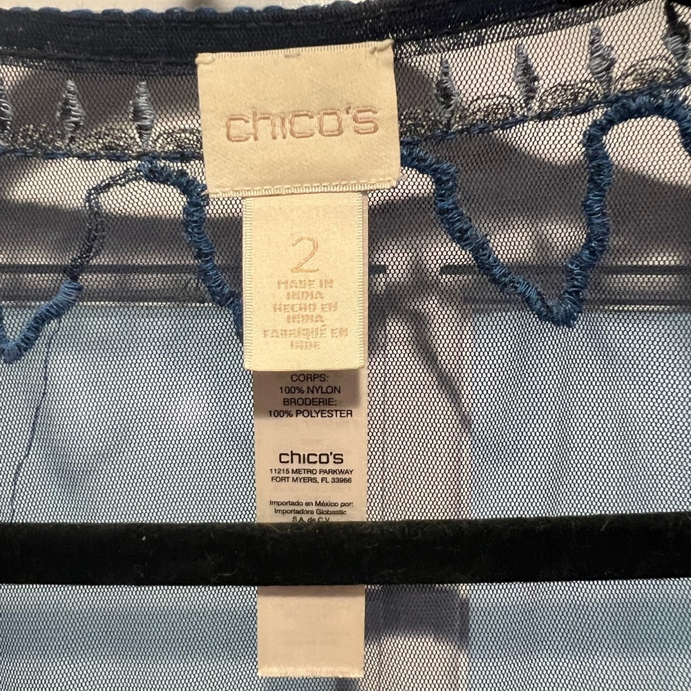 Chicos Embroidered Sheer Jacket - image 2